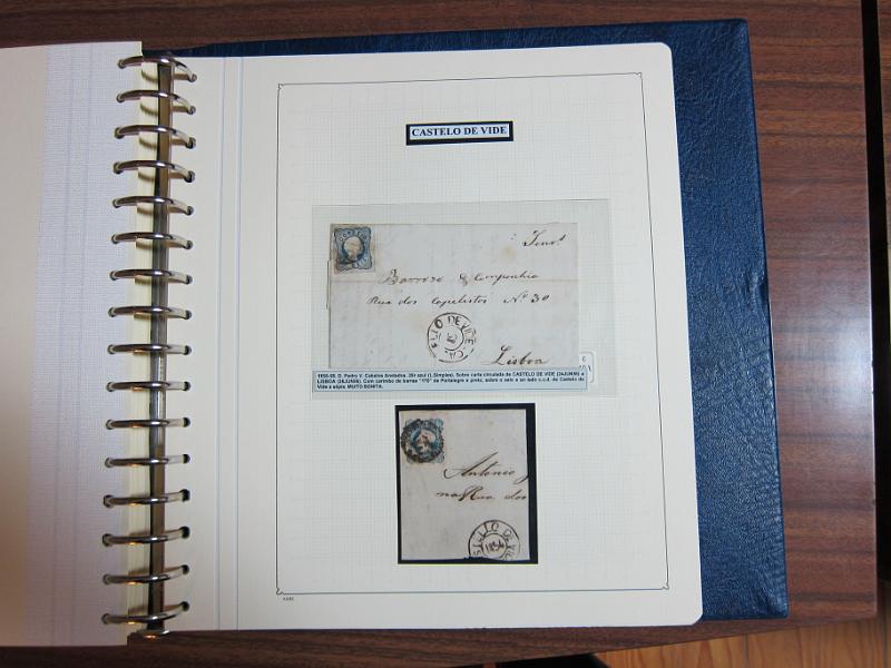 0019 (52).JPG -     Lote:    19      Marcofilia      Lotes Especiais       Descrição:         Portugal. Colecção especializada de carimbos de duplo círculo, tipo 1852, montada em 4 álbuns Lindner, com selos de diversas emissões e cartas, com estudo minucioso de cada marca. Lote a ver.         Lote       Valor Base:     &euro; 2.500,00     Valor Venda:     Retirado     